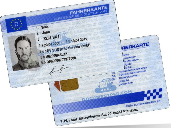Germany Driver Card (Fahrerkarte) PSD Template