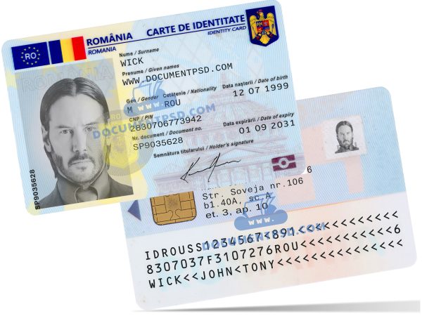 Romania ID CARD NEW PSD Template