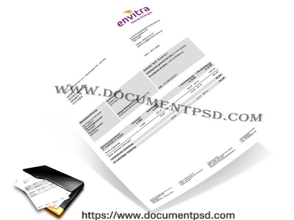 Austria Envitra Bill Template