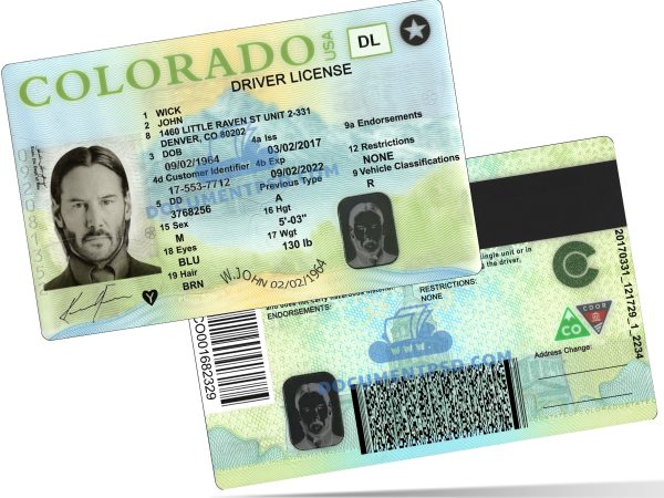 Colorado Driver License V1 PSD Template