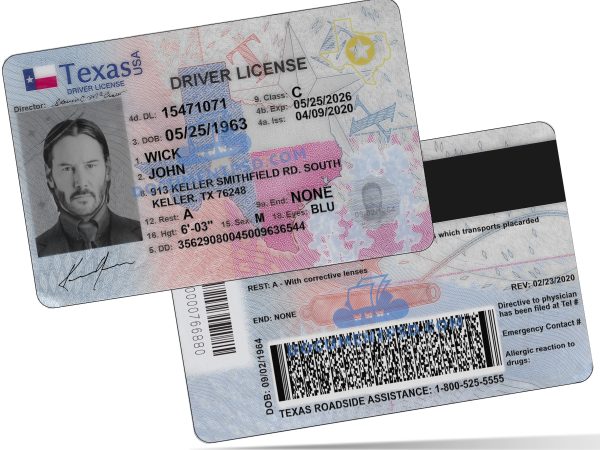 Texas Driver License PSD Template