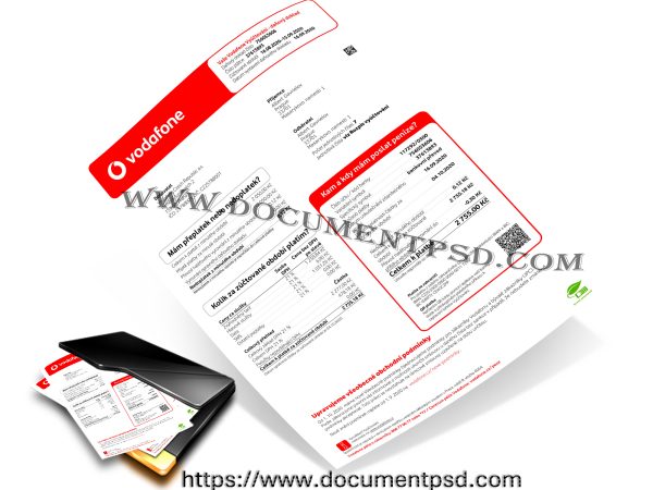 Vodafone Vyúčtování – daňový doklad Czech Republic