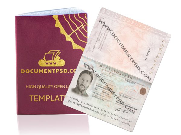 Hungary Passport PSD Template