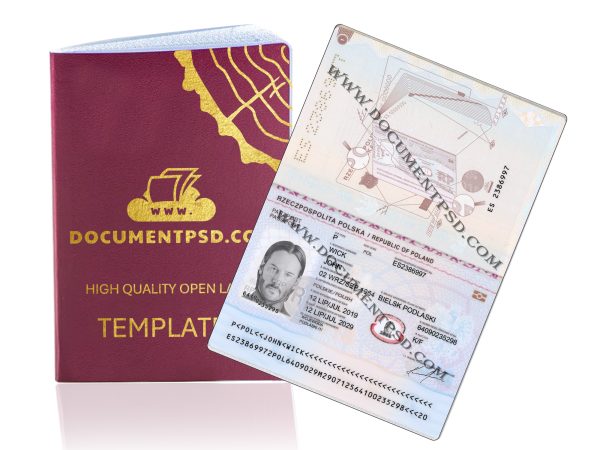 Poland Passport NEW PSD Template