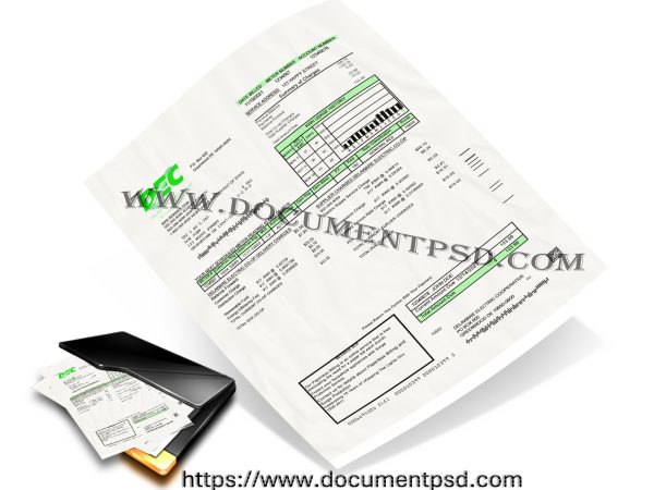 Delaware Electric Cooperative Bill UNITED States PSD Template