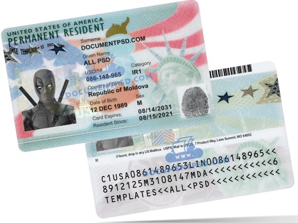 USA PERMANENT RESIDENT PSD Template