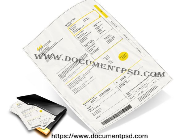 Finland Utility Bill PSD Template