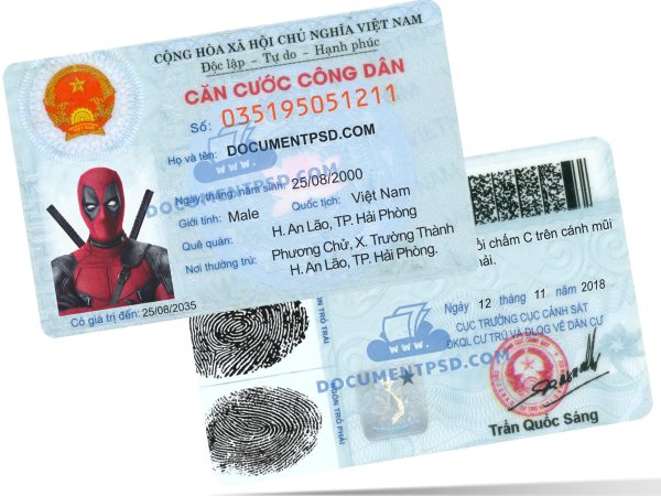 Vietnam ID Card PSD Template