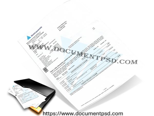 Czech Republic Modra Pyramida Bill Template