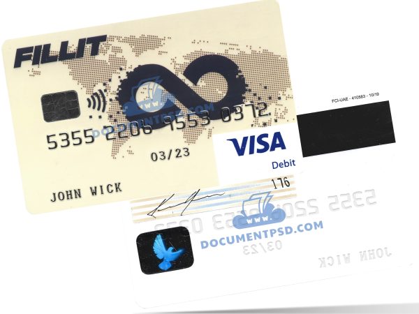 FILLIT Card Credit card Lithuania PSD Template