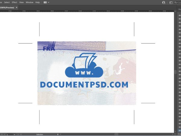 FRANCE Resident Permit VICTOR AI +UV+ENG+HOLO