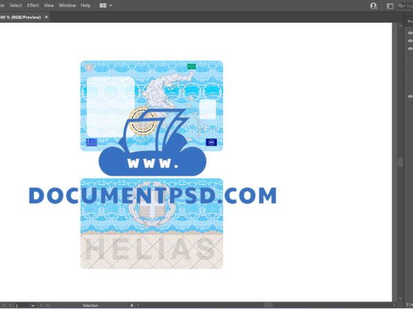 Greece ID NEW 2023  CARD VECTOR AI