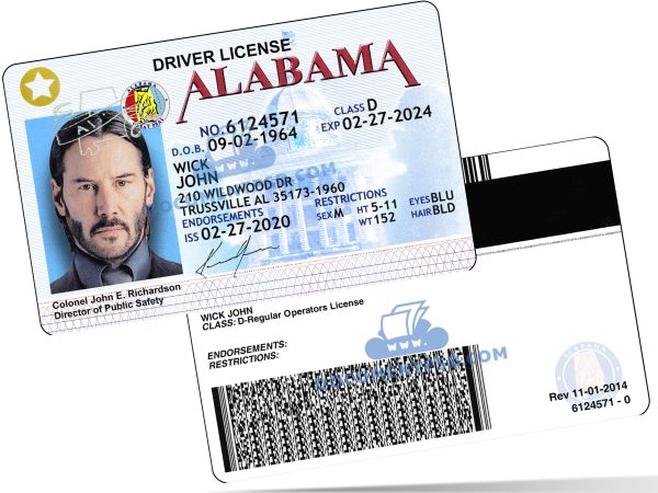Alabama Driver License PSD Template