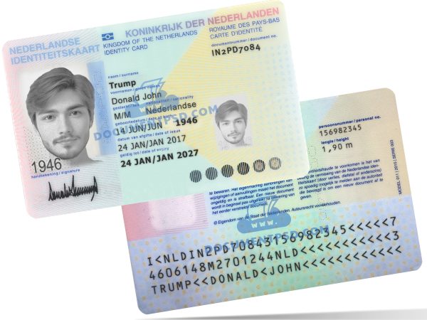 Netherlands ID Card 2014 PSD Template