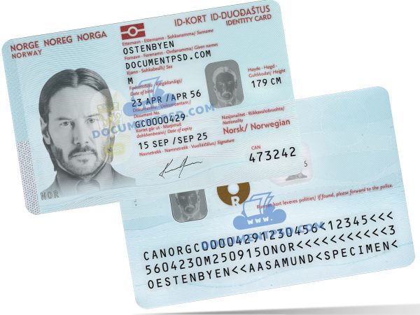 Norway ID CARD NEW PSD Template