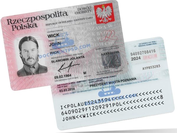 Poland ID Card 2001 PSD Template