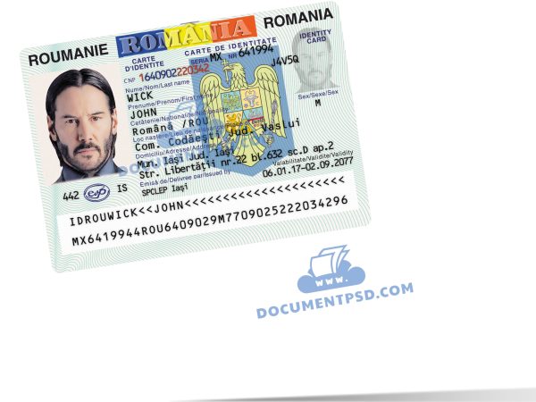 Romania ID Card PSD Template