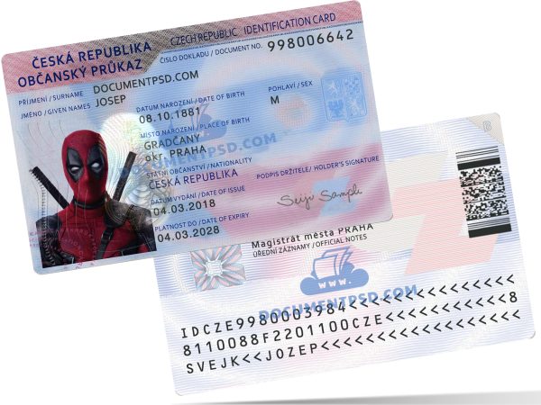 Czech Republic ID CARD PSD Template