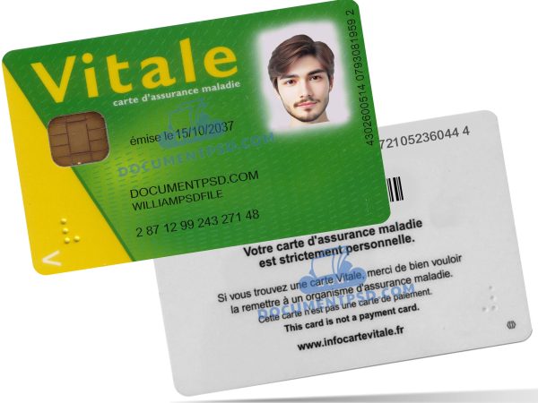 Vitale Carte France PSD Template