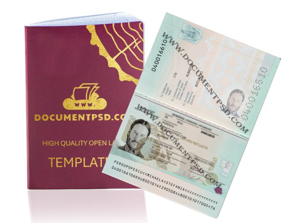 Romania Passport NEW 2024 PSD Template