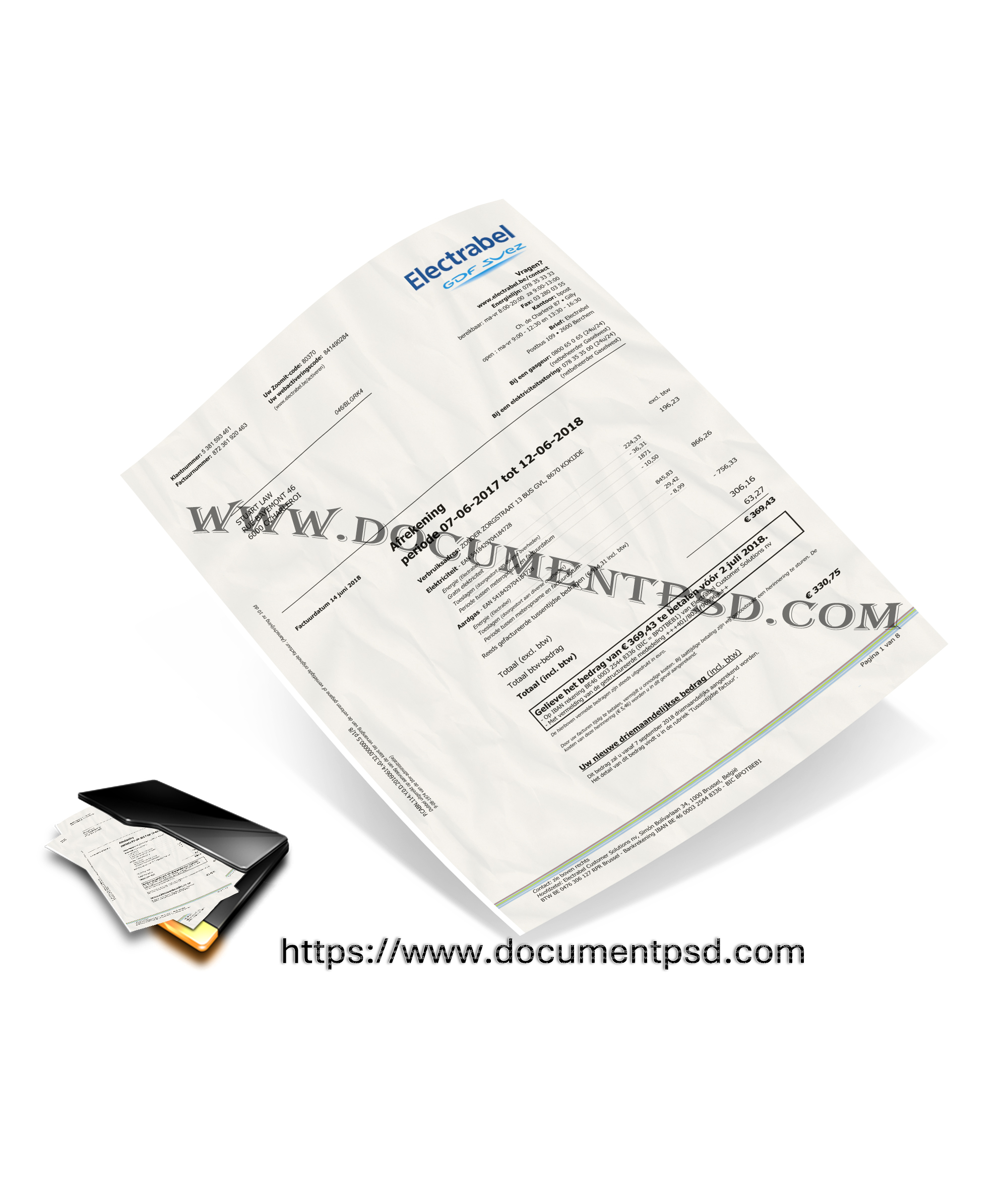 Belgium utility bill