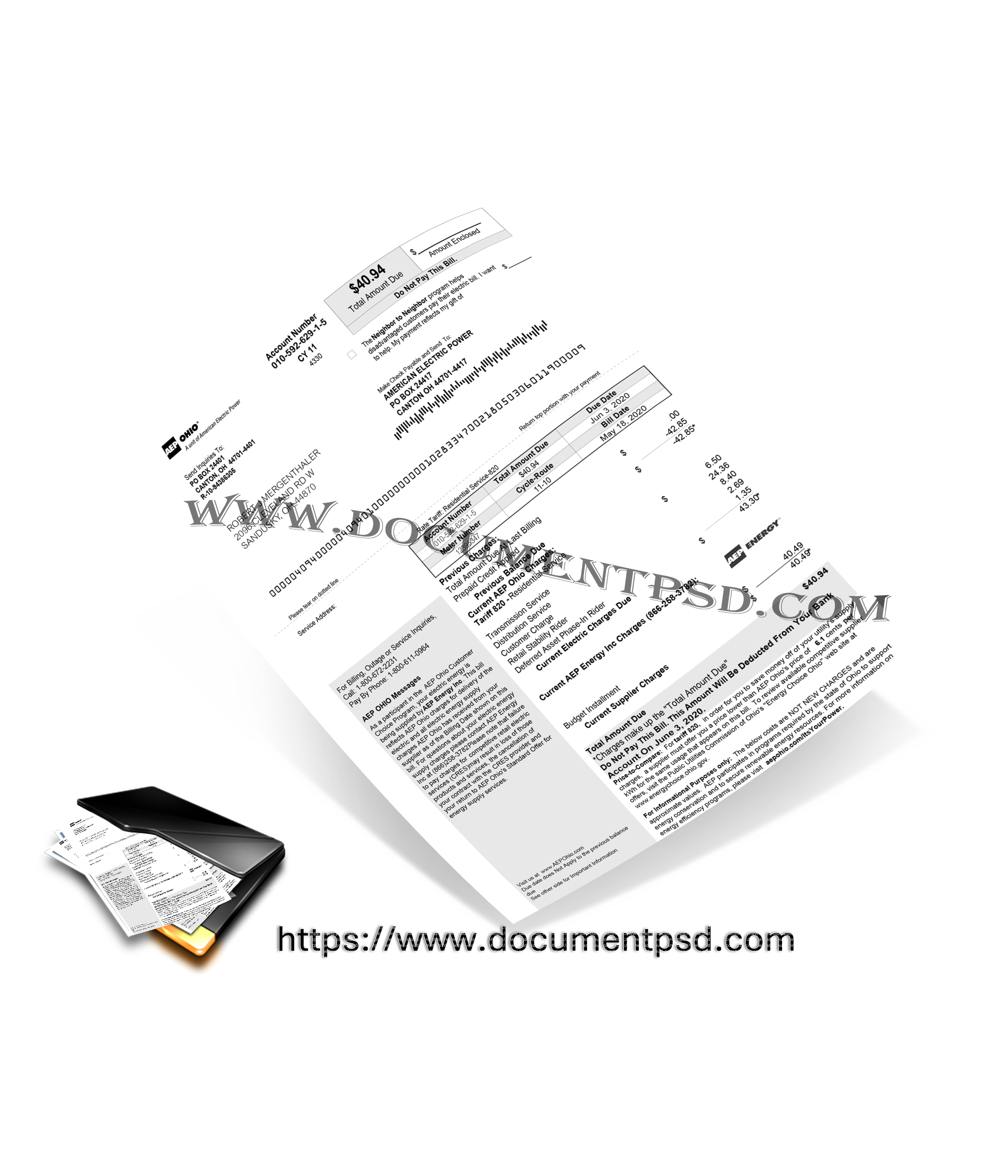 AEP OHIO BILL PSD Template