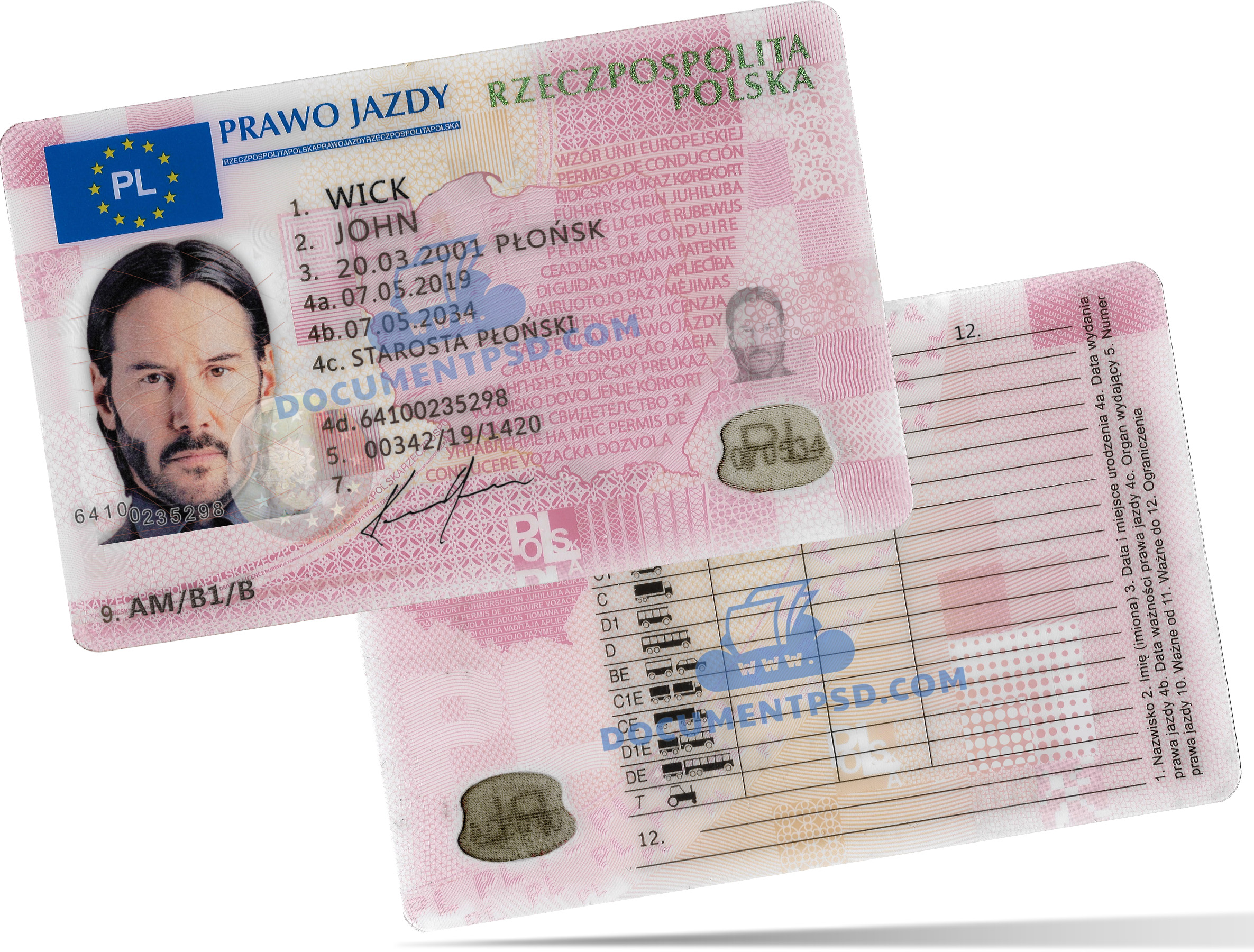 Poland Driver License NEW PSD Template
