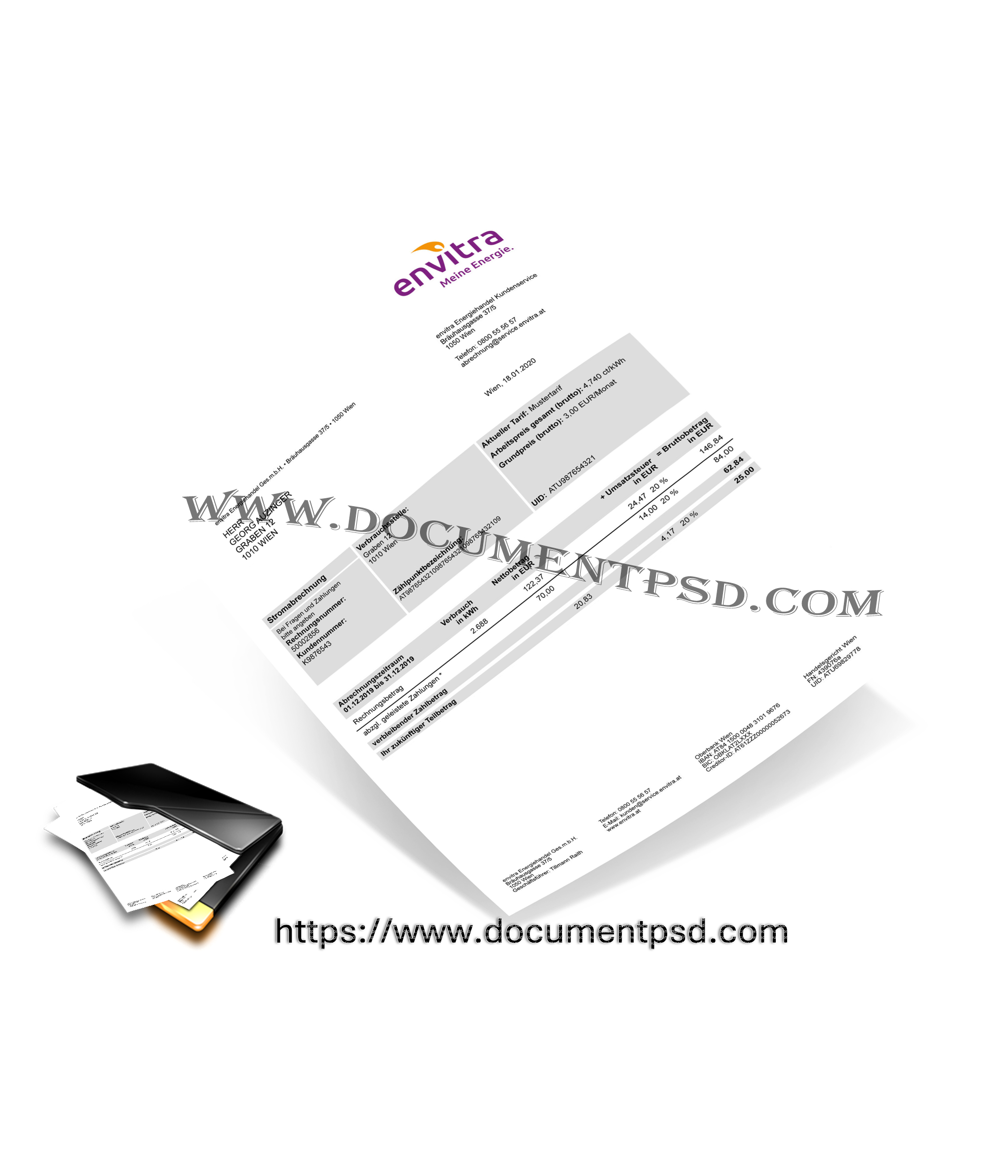 Austria Envitra Bill Template