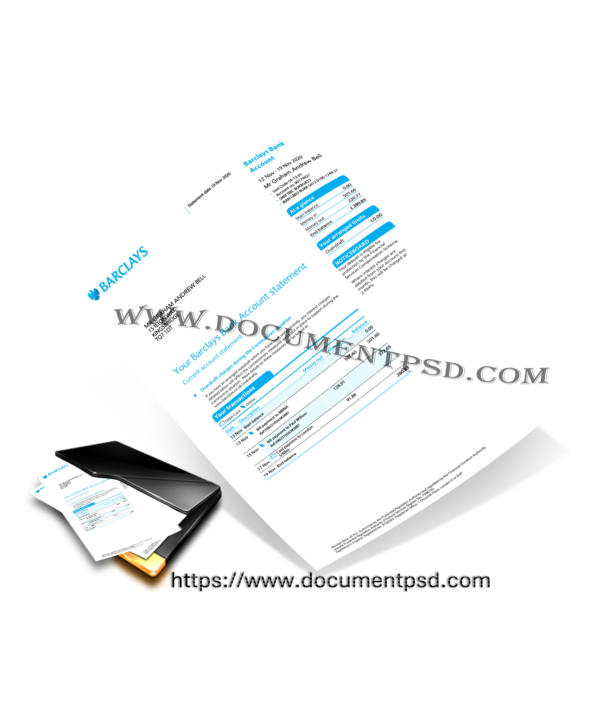 Barclays Bank UK PLC PSD Template