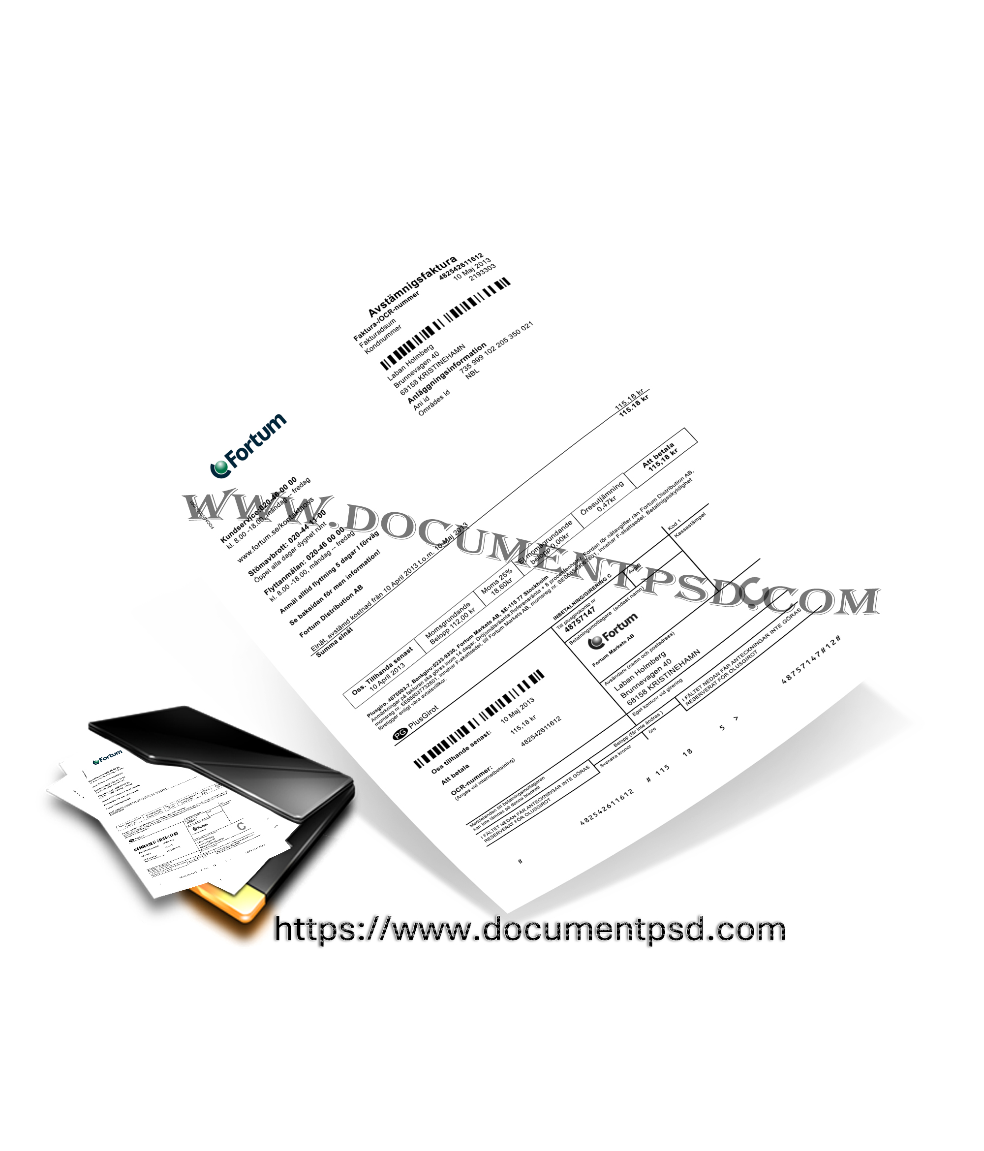 Fortum Markets AB Utility Bill Sweden