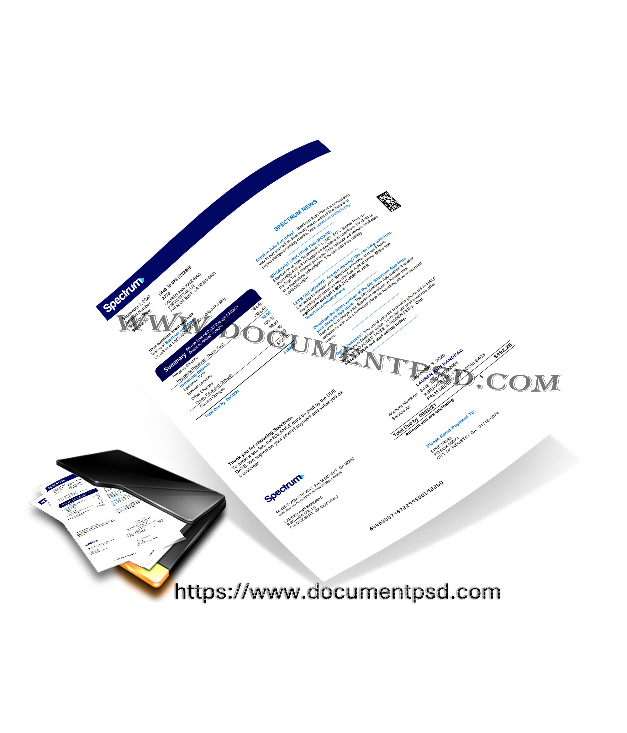 Spectrum Statement California United States PSD Template